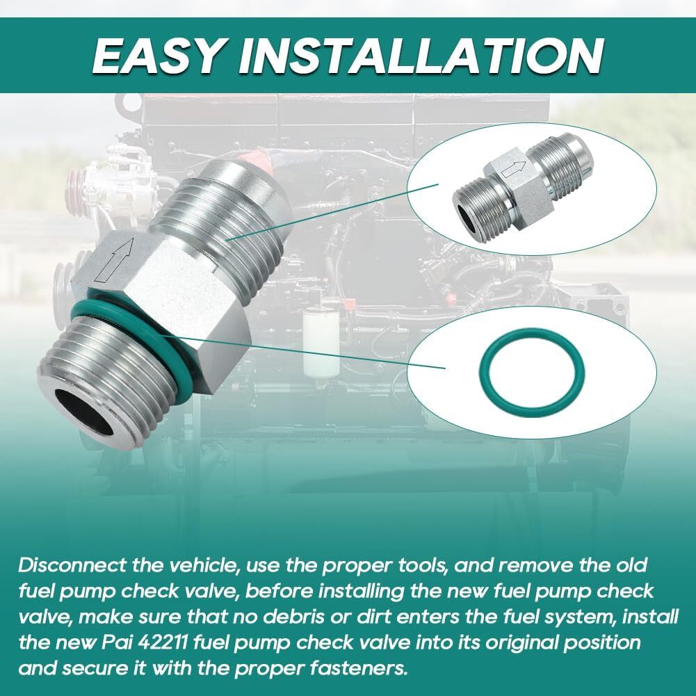 Straight Fuel Pump Check Valve Fitting for Cummins N14 Engine # 042211 # 3348332