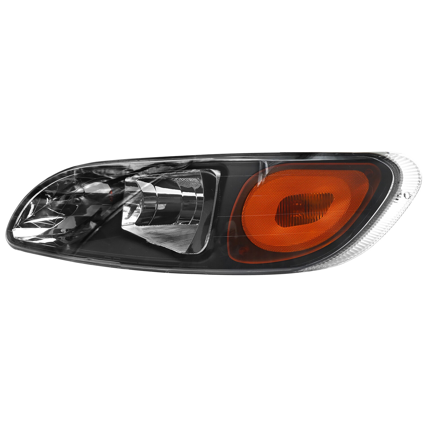 For 2008-2013 Peterbilt 325/384/386 Truck Black Headlights Headlamps Left+Right