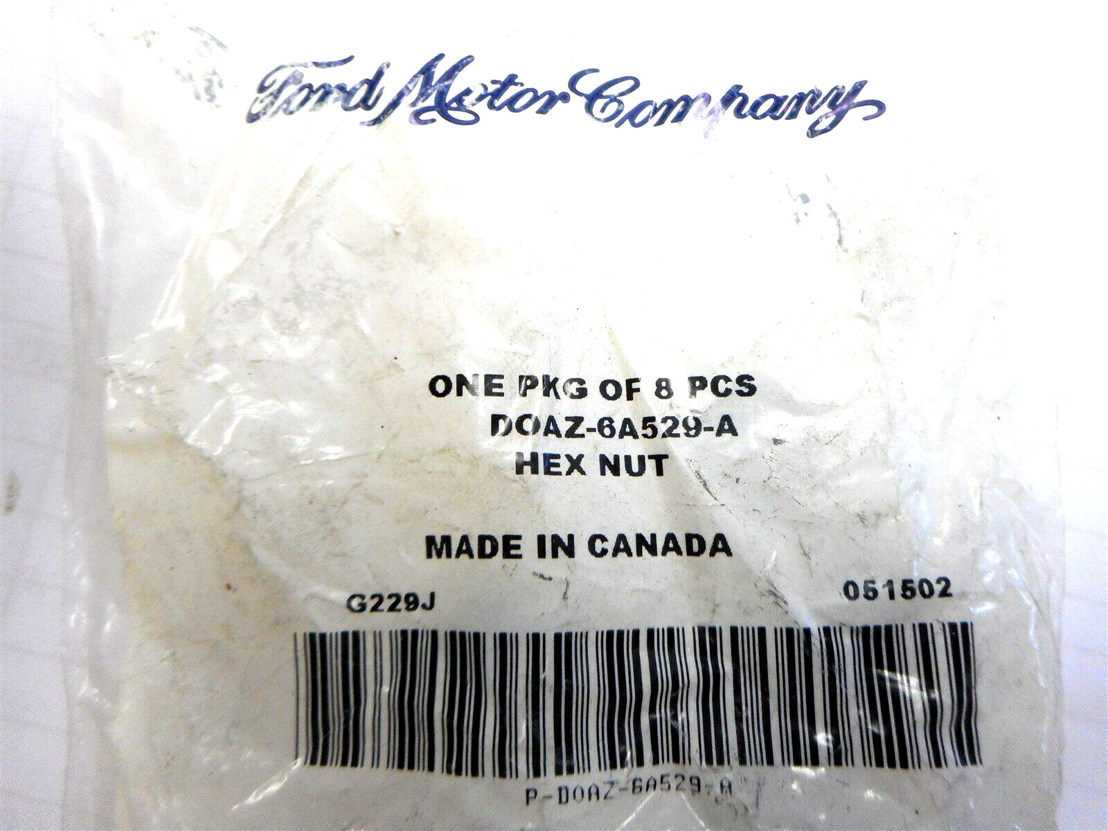 D0AZ-6A529-A NEW OEM FORD MOTORCRAFT 351W ROCKER ARM RETAINER NUTS (LOT OF 8)