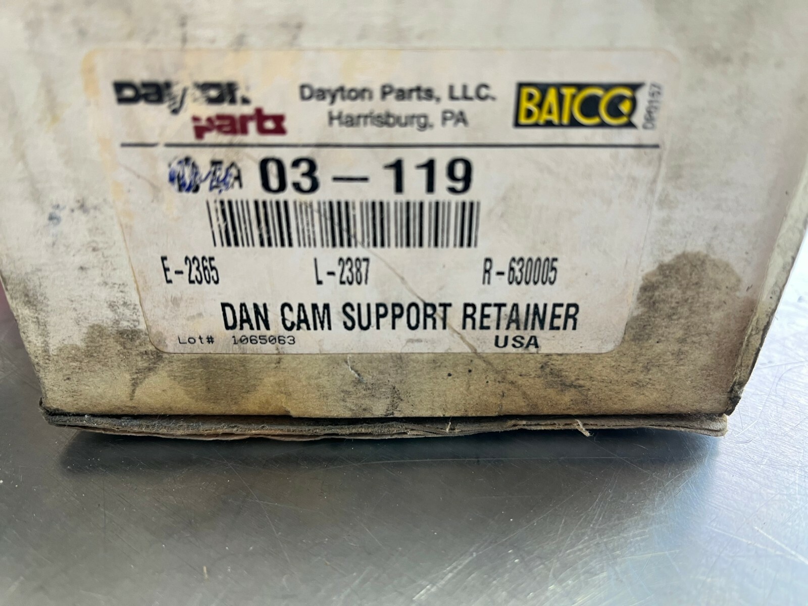 03-119 Dayton DAN CAM Support RETAINER Fits E2365 , L2387 , R630005