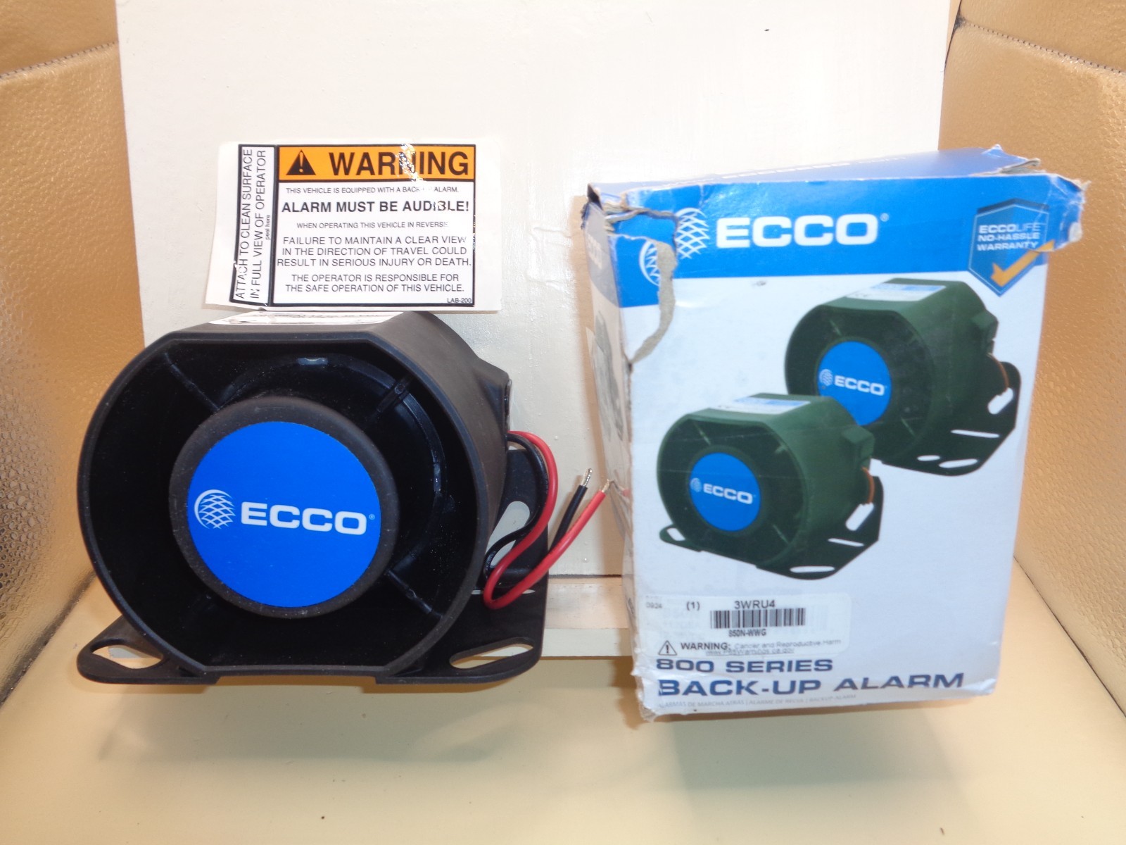 ECCO 850N 800 Series Tonal Surface Mount Back-Up Alarm – 112 dB(A); 12-36VDC