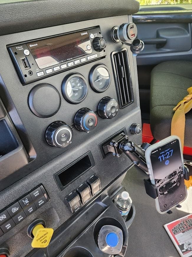 Universal Phone Holder Kit for Freightliner Cascadia 2018-2026, RAM Compatible,