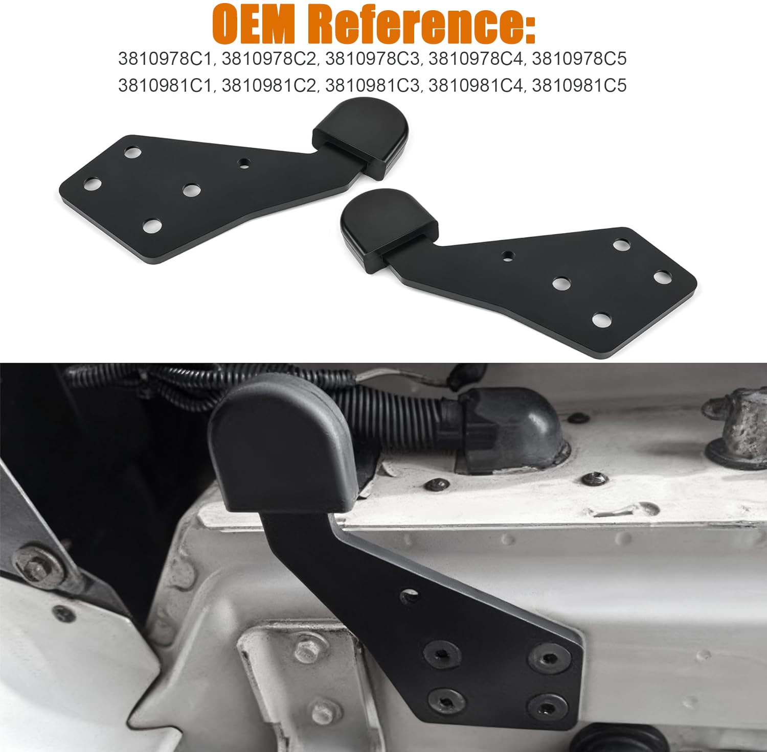 ✅Poly Hood Guide Left Right Set Fit International Trucks HLK2733L HLK2733R✅