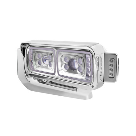 United Pacific 35897 Driver Side 10 High Power Led Chrome Projection Headlight A