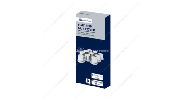 15/16″ x 1-3/16″ Chrome Plastic Flat Top Nut Covers – Push-On (10-Pack)