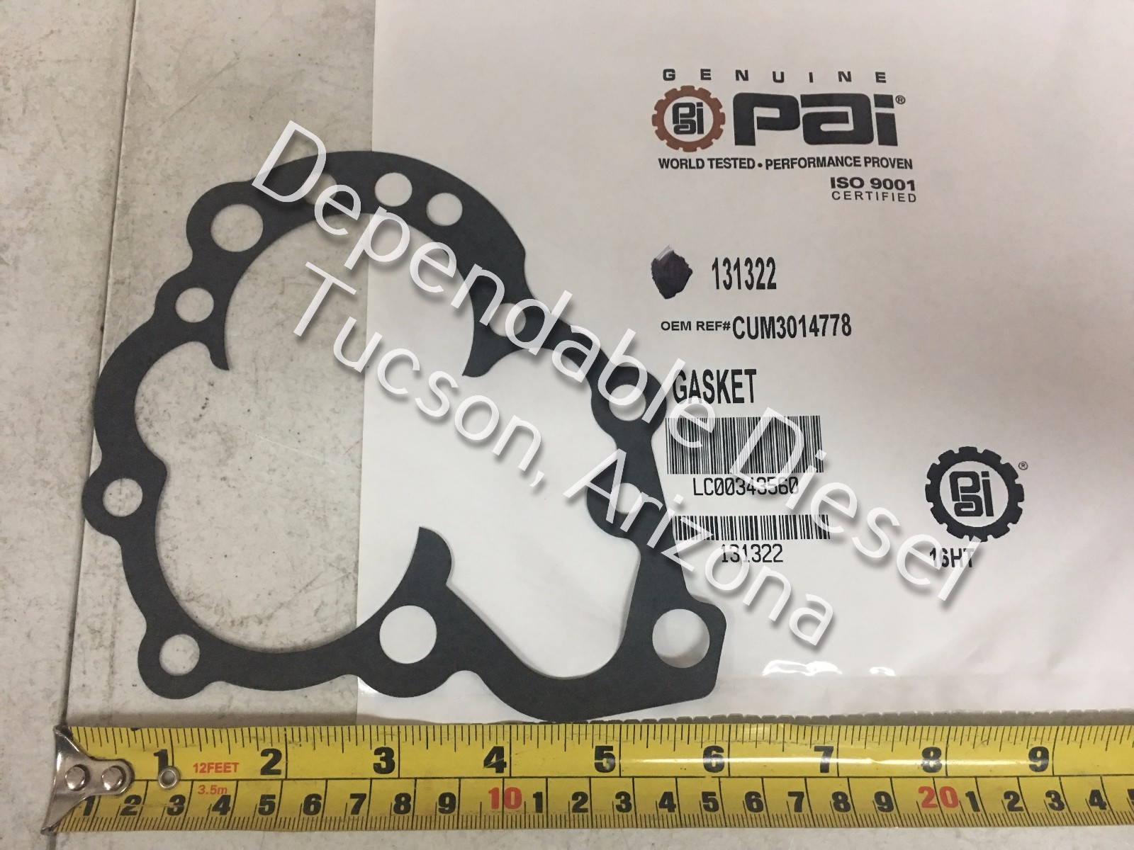 Oil Pump Housing Cover Gasket for Cummins N14 855 Qty 1 PAI# 131322 Ref# 3014778