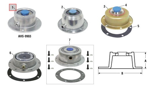 Hubcap PAI # AHS-9961 Ref. # Stemco 340-4009, 343-4009, 343-4122, 2500700C1