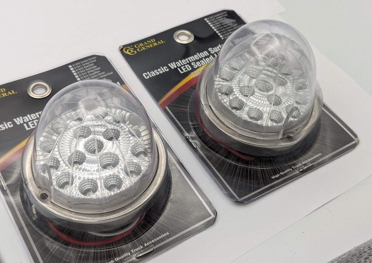 TWO PACK Grand General 81949 Classic Watermelon Surface Mount Turn/Marker Light