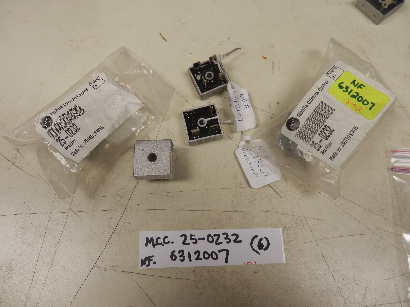 Six(6) Pack OEM Genuine New Flyer 6312007 Rectifier (MCC 25-0232) Free Shipping