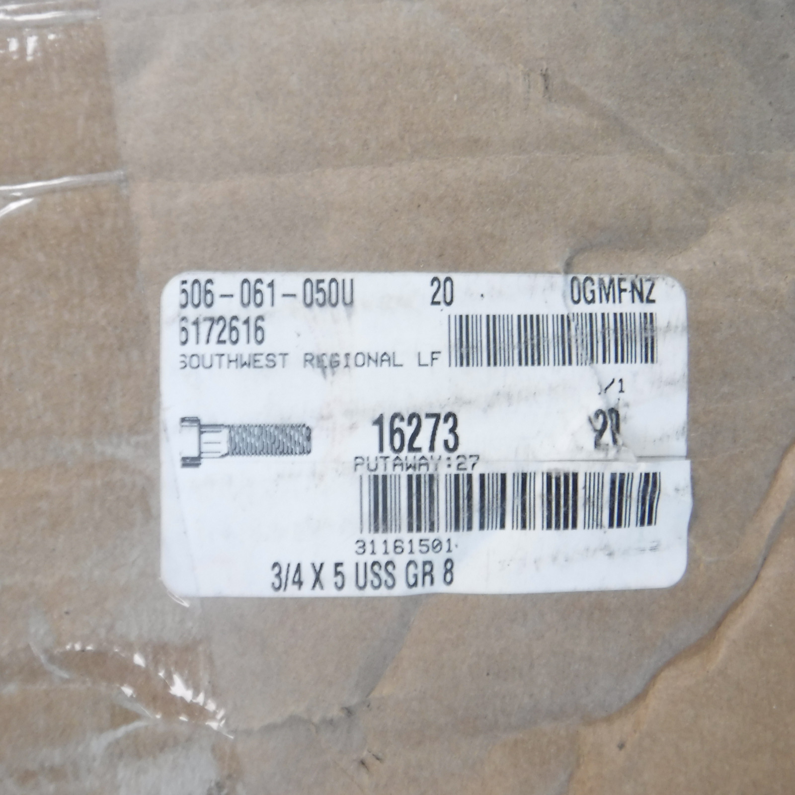 20 Pack Imperial Supplies Grade 8 USS Hex Head Cap Screw 3/4″-10 x 5″ 16273