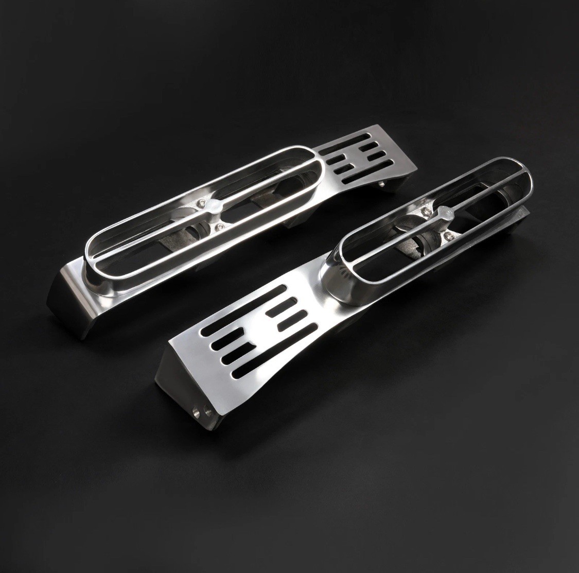 ☑️ Peterbilt 389 388 Front Fender Light Mounting Brackets 304 Stainless Pair