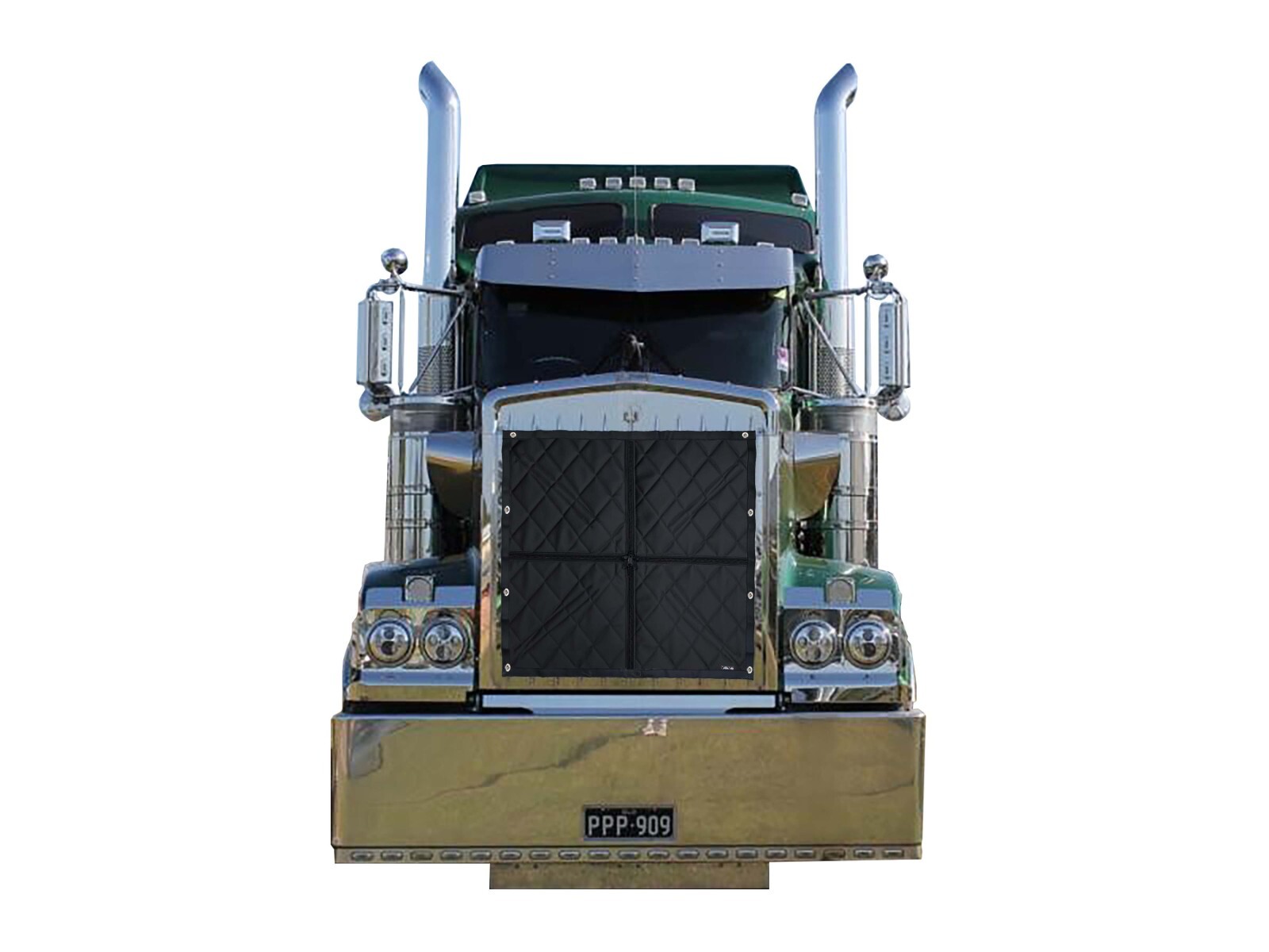 Premium Black Quilted Winter Front Fits Kenworth W900B by GrilleAdz