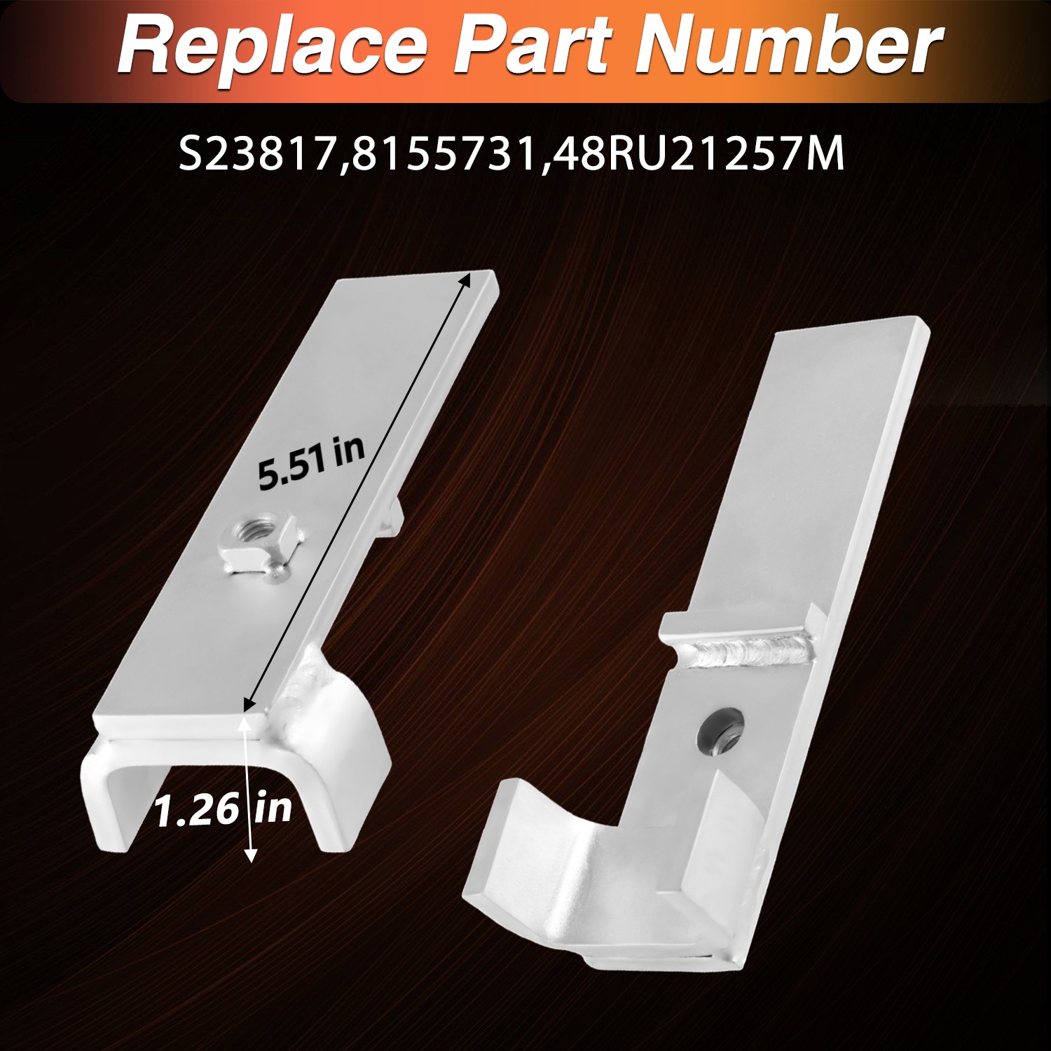 Set of 2 Deck Plate Hold Down Clamp for Volvo VN & VNL Models
