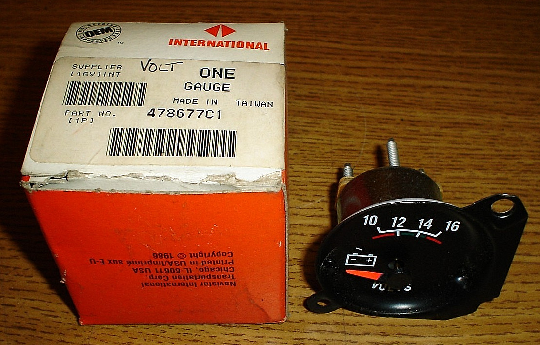 Genuine International Volt Meter Gauge Navistar P/N 478677C1 Voltmeter OEM NOS
