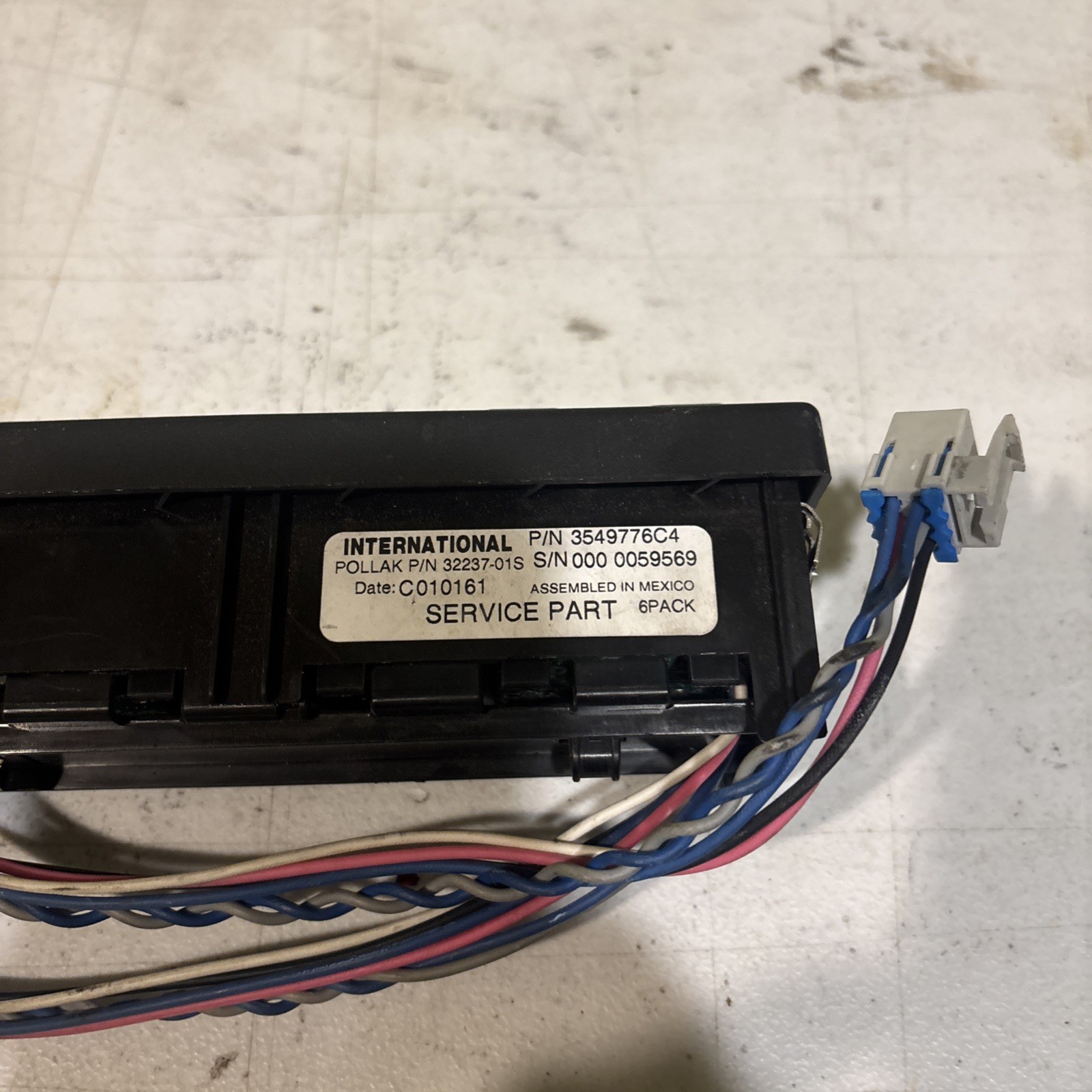 3549776C4 International 6 Pack Switch Housing Panel with all switches