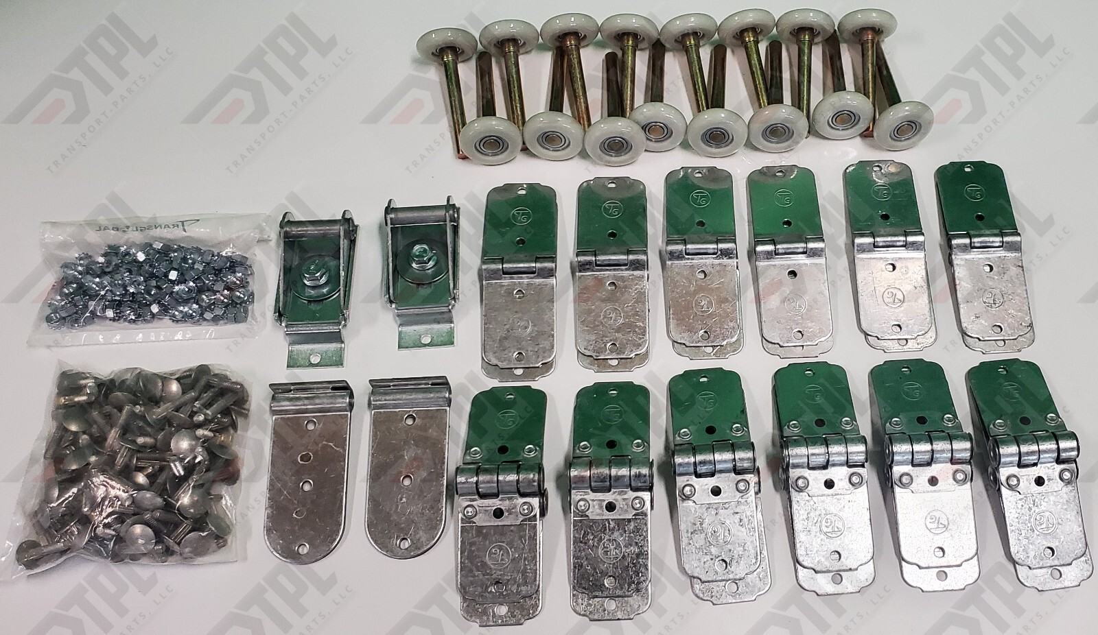 44 Pack Todco Door Repair Kit ALL Hinges + 2″ Rollers + Hardware Whiting Morgan