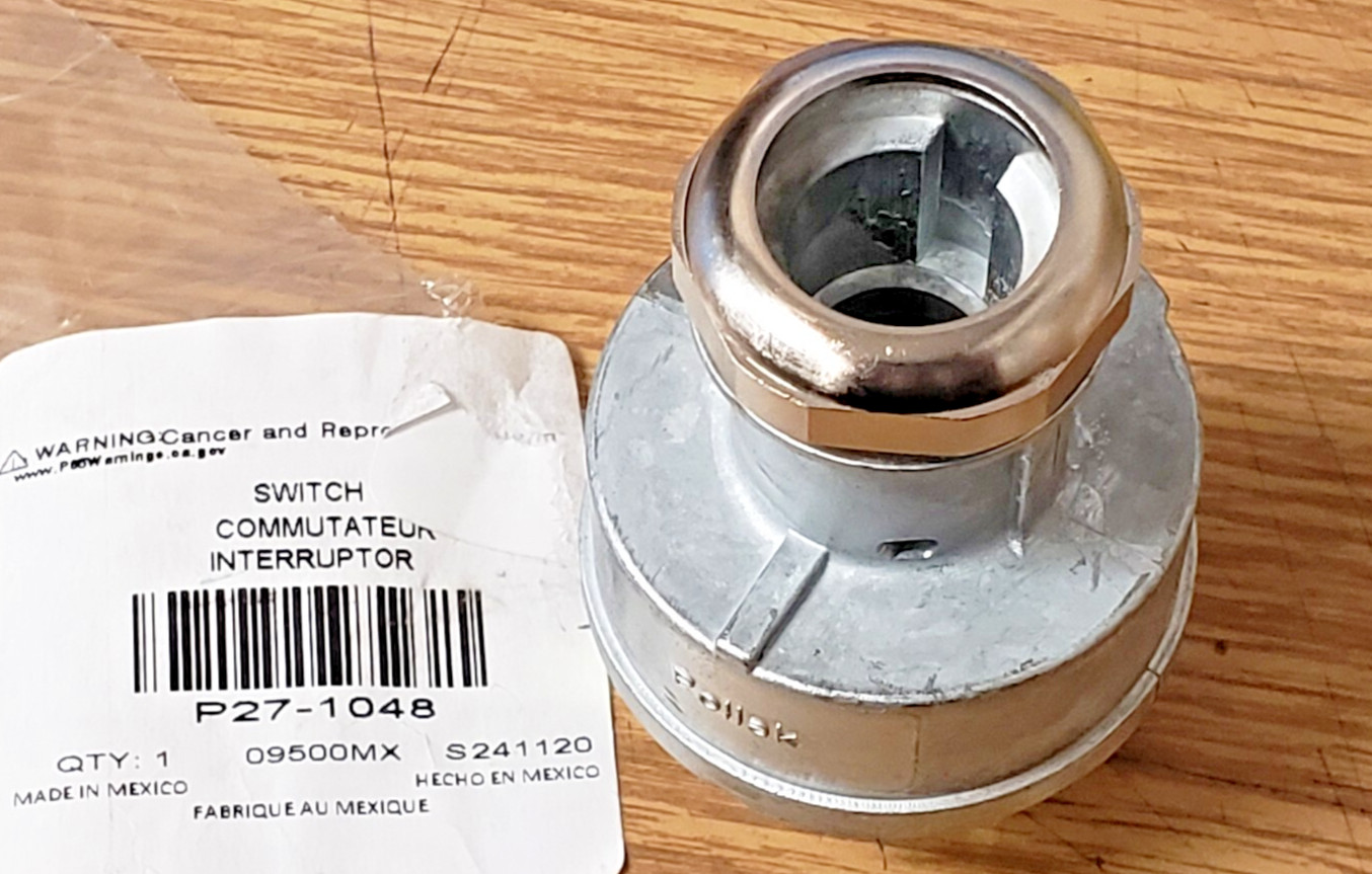 ~NEW GENUINE PACCAR OEM KENWORTH / PETERBILT CHROME IGNITION SWITCH ~ P27-1048