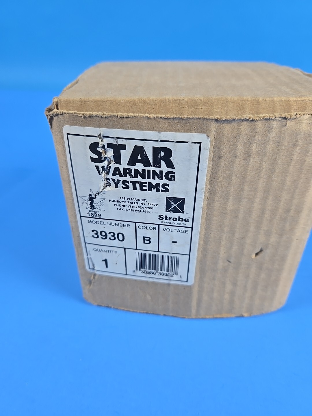 STAR WARNING SYSTEMS Round BLUE Head 3930 New