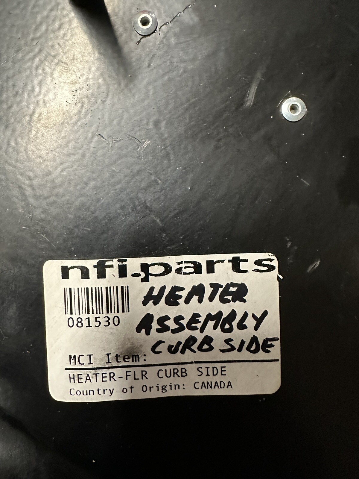 New Flyer 081530 Center Heater Assembly MCC 24V Mobile Climate Control 12-7096