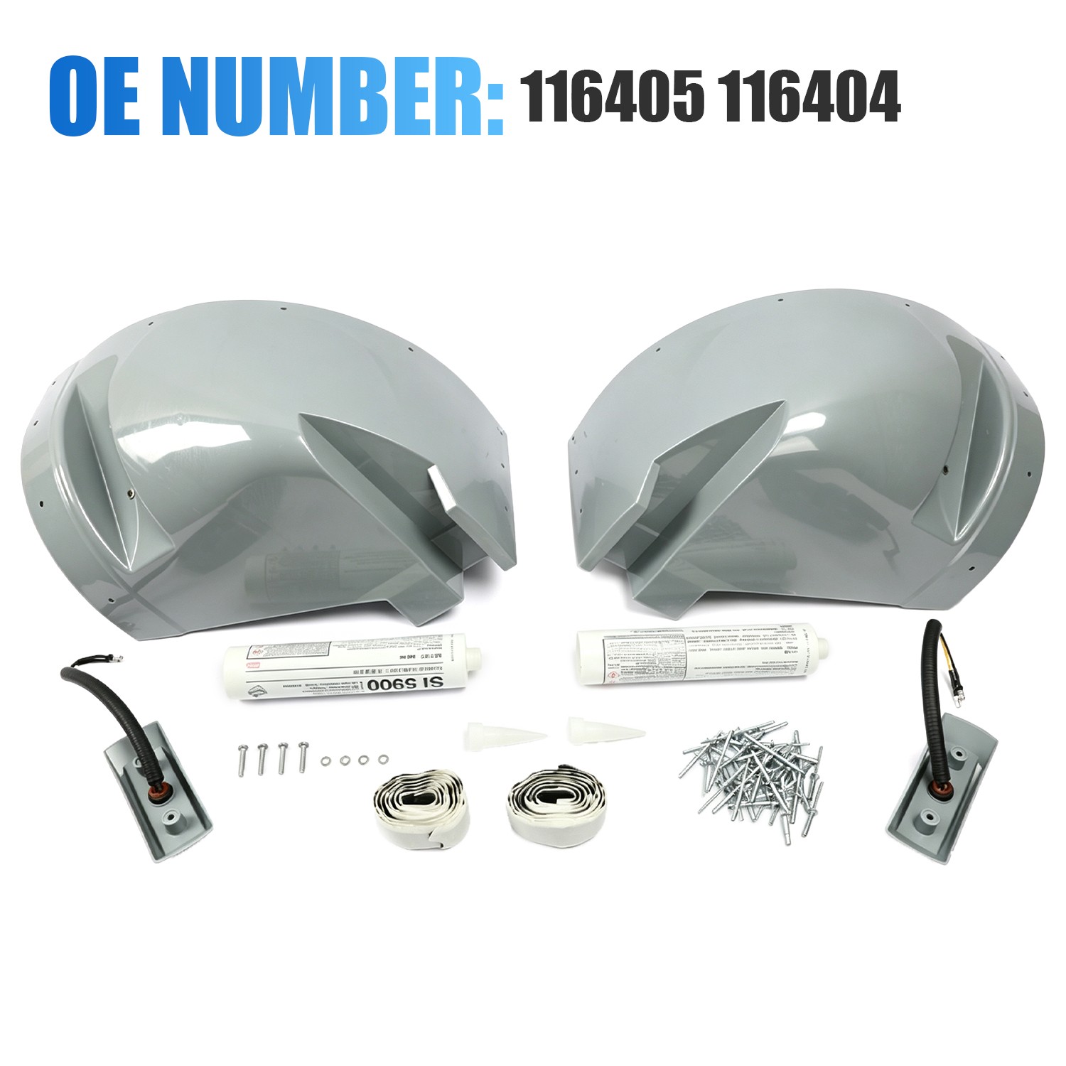 Complete Corner Cap Kit Replace for Supreme Truck Body 116404/116405