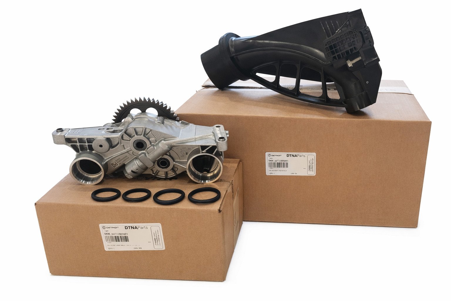 OEM Detroit DD15 Oil Pressure Pump Assy A4721805601 +Suction Module A4721806851