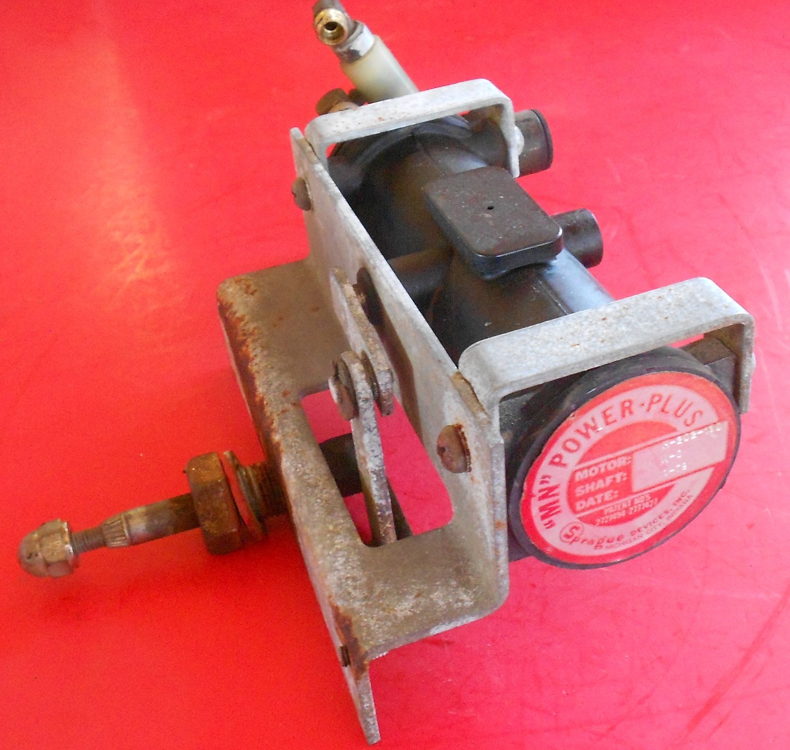 Vintage 1979 Sprague #M-202-130 Power Plus AIR WIPER MOTOR w/Bracket and Switch