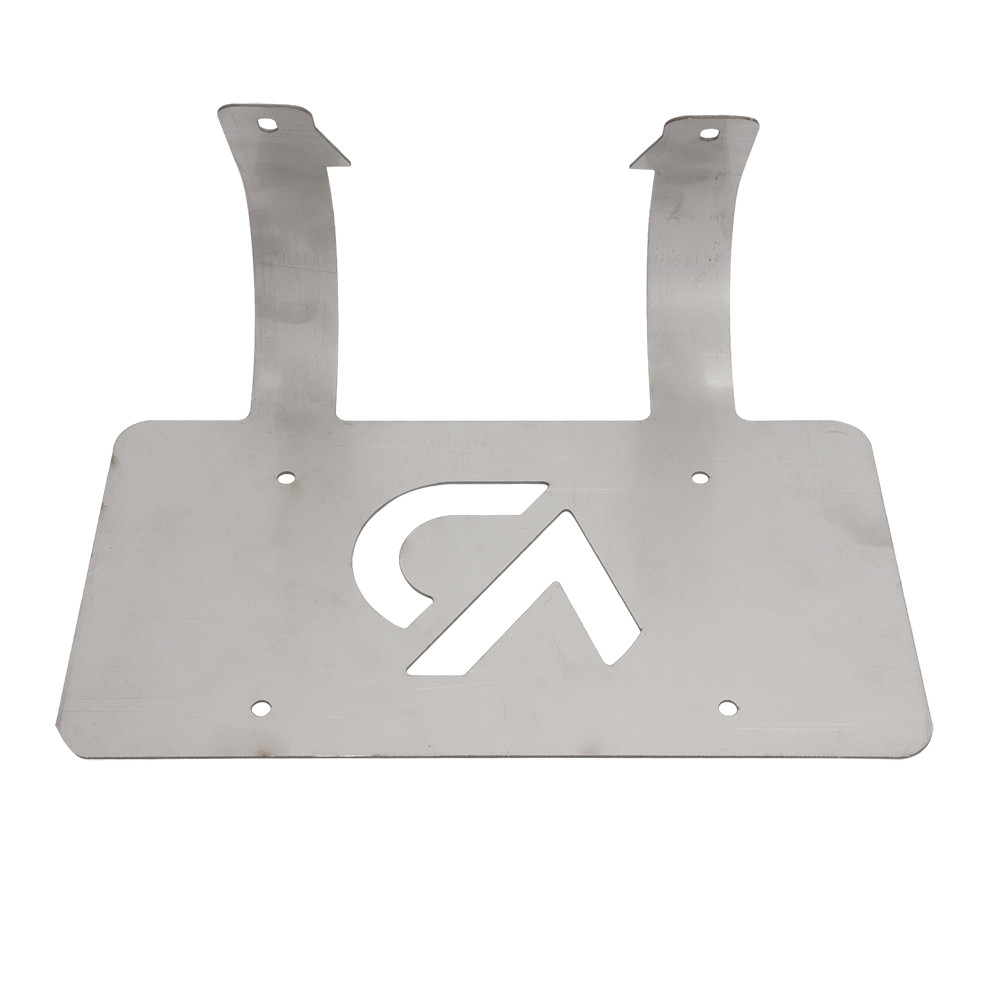 Stainless Deer Guard 3″ License Plate Holder Kit For Freightliner Volvo Kenworth