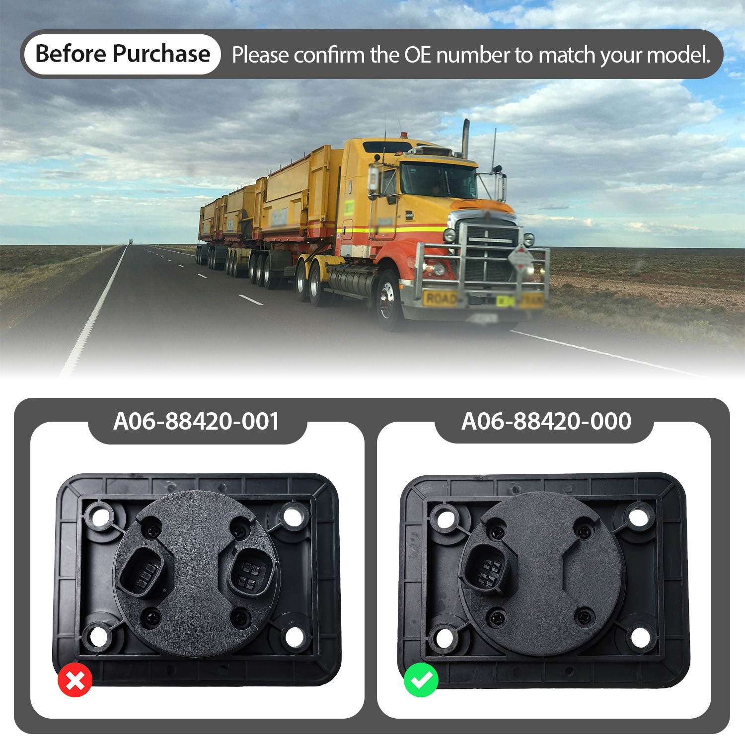 Heavy Duty Semi Truck Cutoff Switch A06-88420-000 for Freightliner Cascadia