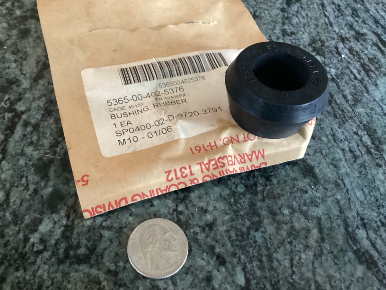 large shock absorber rubber bushing HEMTT clevite 60593 military