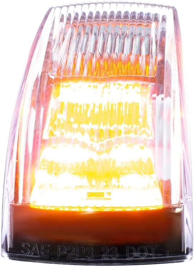 United Pacific 36378 8 Amber LED Cab Light for Freightliner M2 Clear Lens DOT