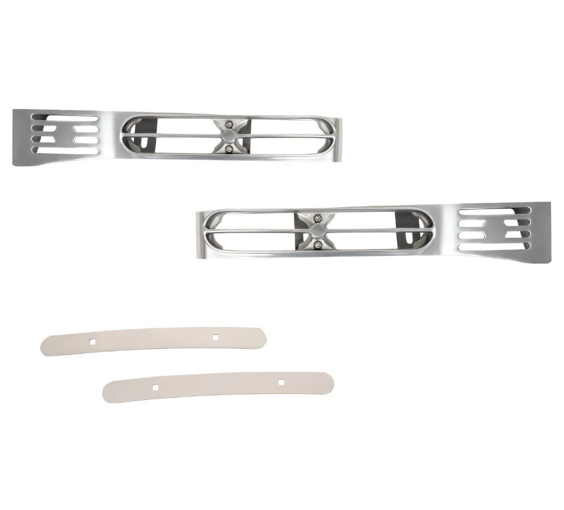 ☑️ Peterbilt 389 388 Front Fender Light Mounting Brackets 304 Stainless Pair