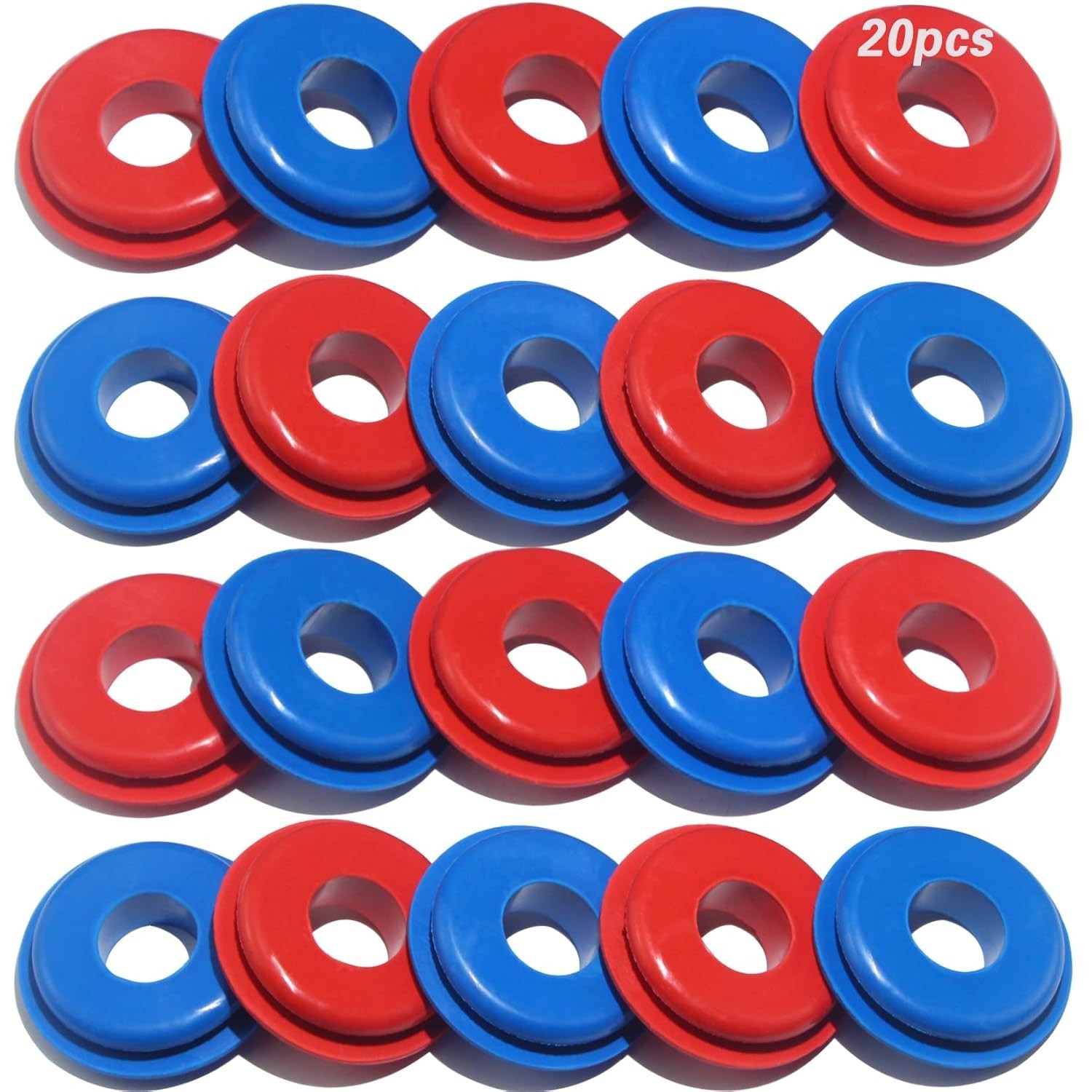 20 Glad Hand Seals Pack – Rubber Grommets for Durable Truck Brake Systems