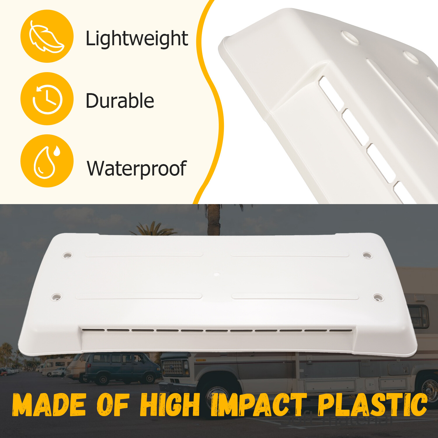 For Dometic Refrigerator Vent Cover RV Roof Lid Trailer Replacement Part #65528