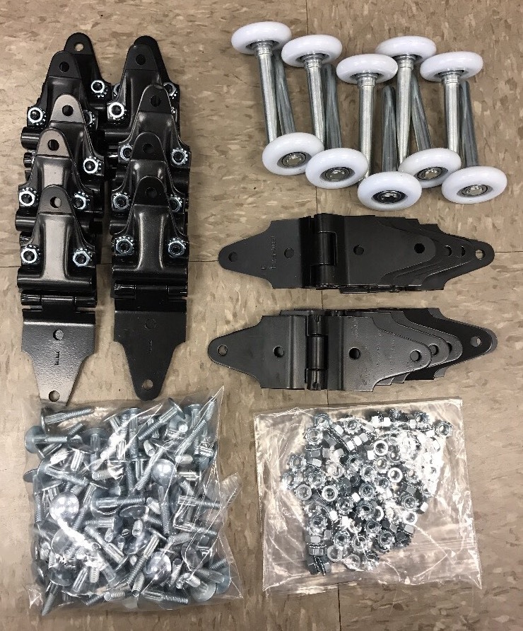 30 pack Whiting Style Overhead Truck Door Repair Kit -Hinges 2″ Rollers Hardware