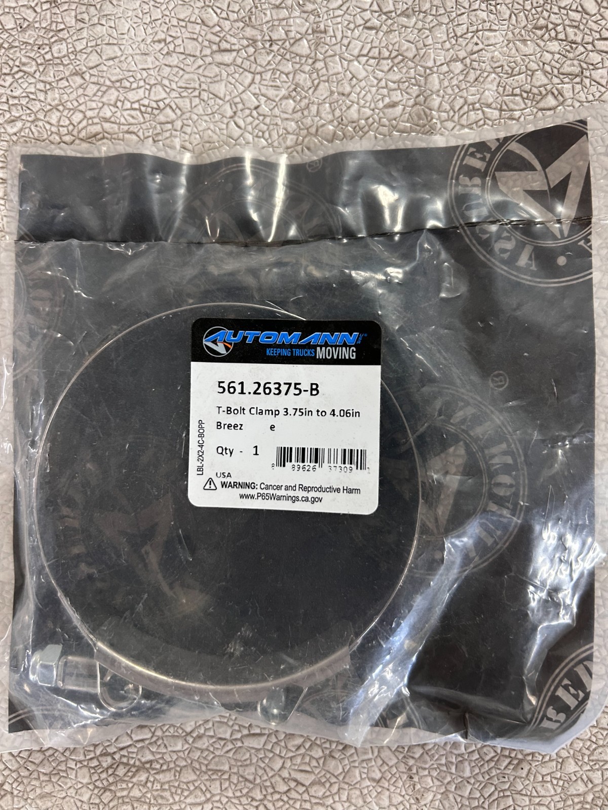 561.26375-B – T-Bolt Clamp 3.75in to 4.06in Breeze
