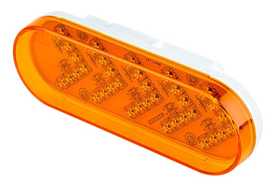 TURN SIGNAL 6in OVAL SEQ LED AMBER