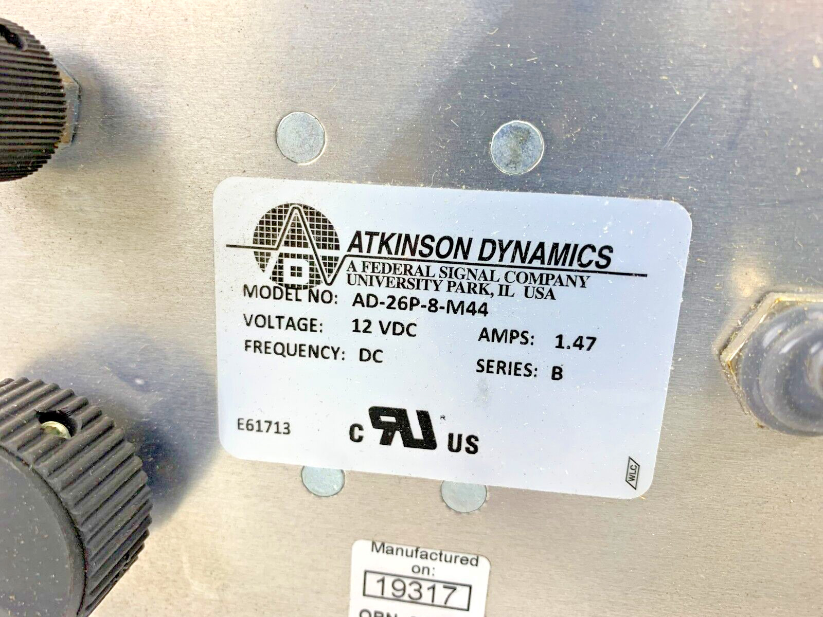Atkinson Dynamics AD-26P-8-M44 Panel Mount Intercom 12v