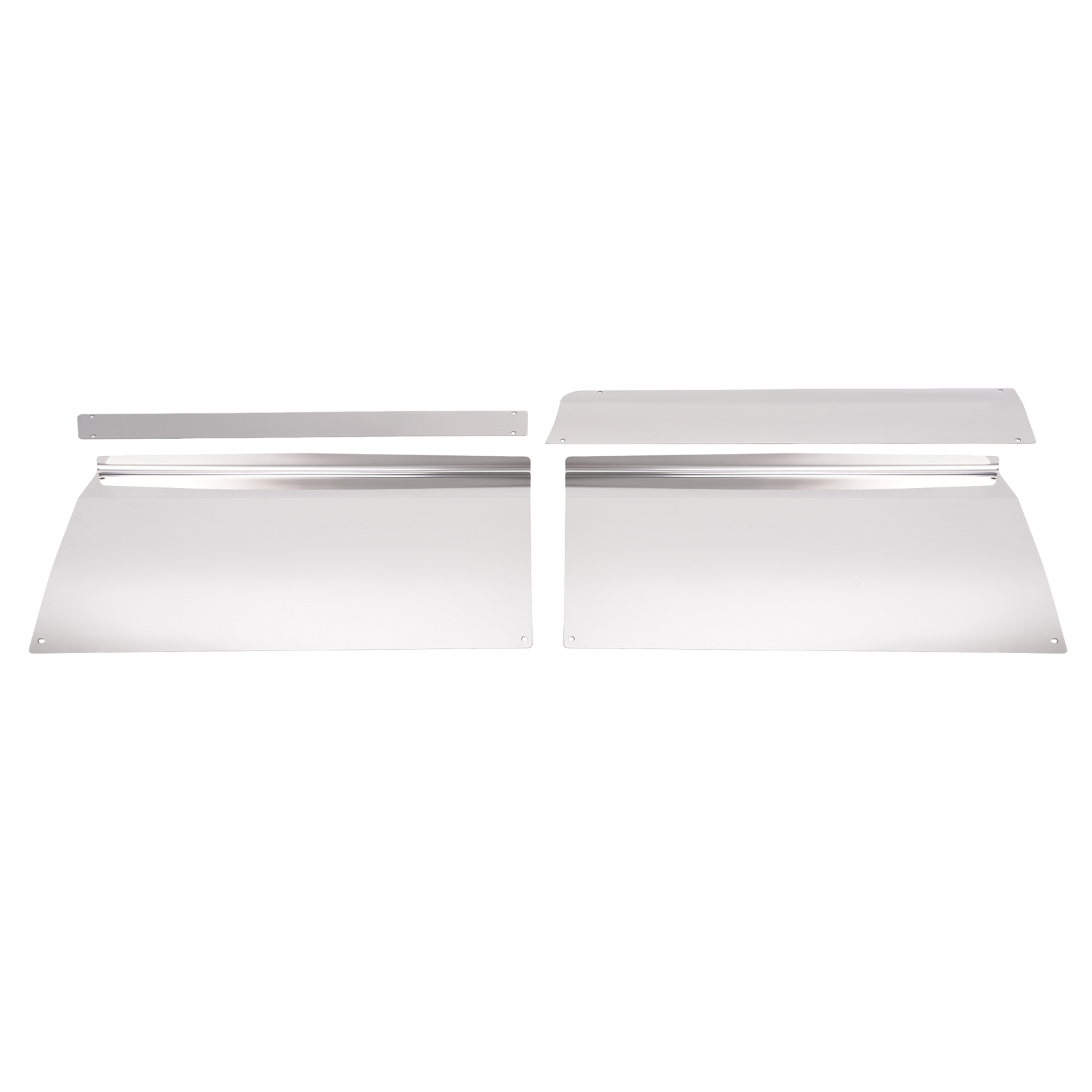 For Kenworth T680 304 Stainless Steel Front Upper& Lower Kick Plate Set Of 2