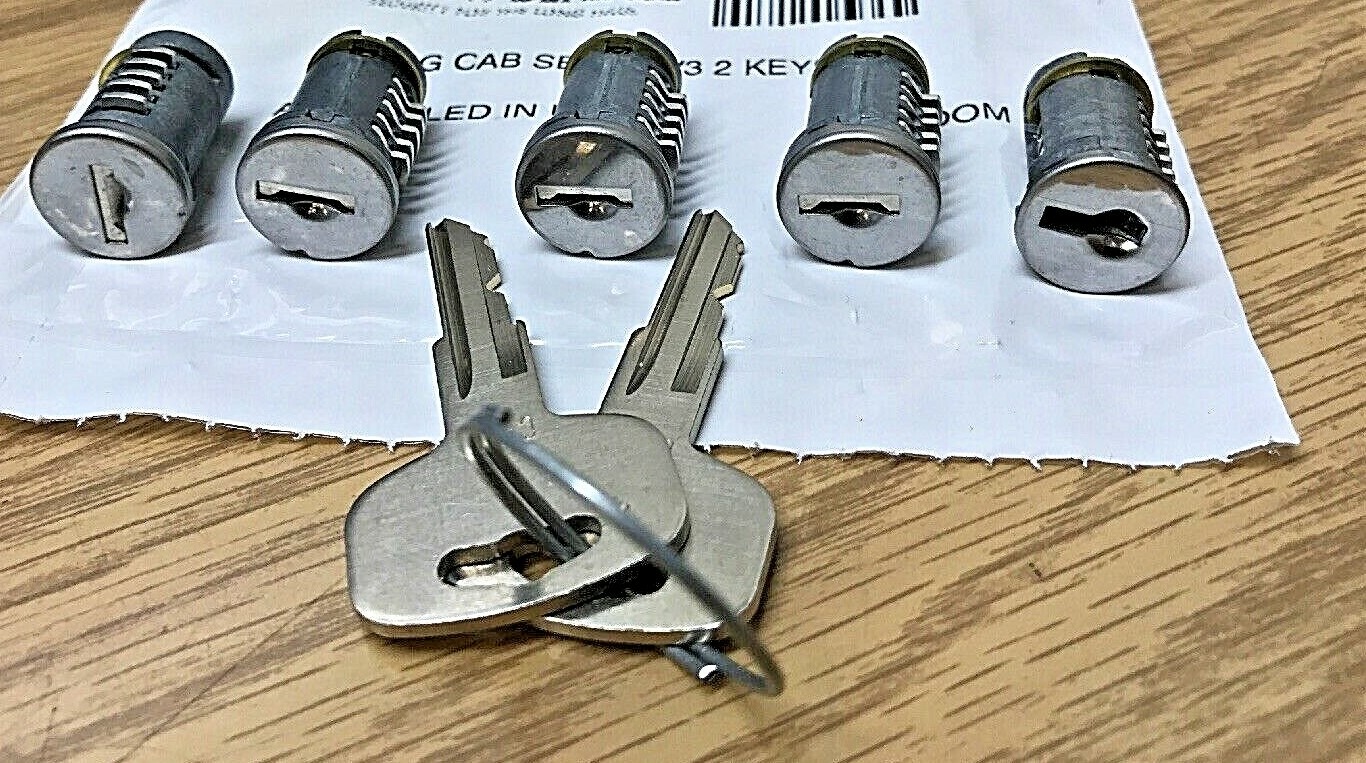 NEW SET of PETERBILT KEYED ALIKE IGNITION BAGGAGE & DOOR LOCKS LOCKSET w/ 2 KEYS