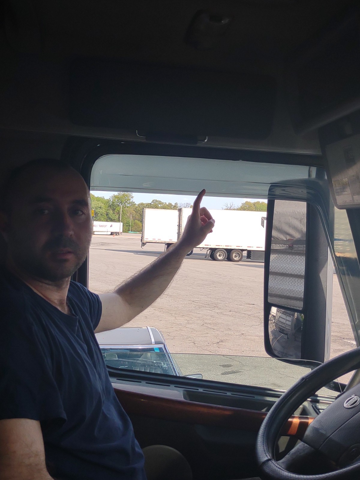 Wind and rain deflectors for Volvo VNL models semi trucks.