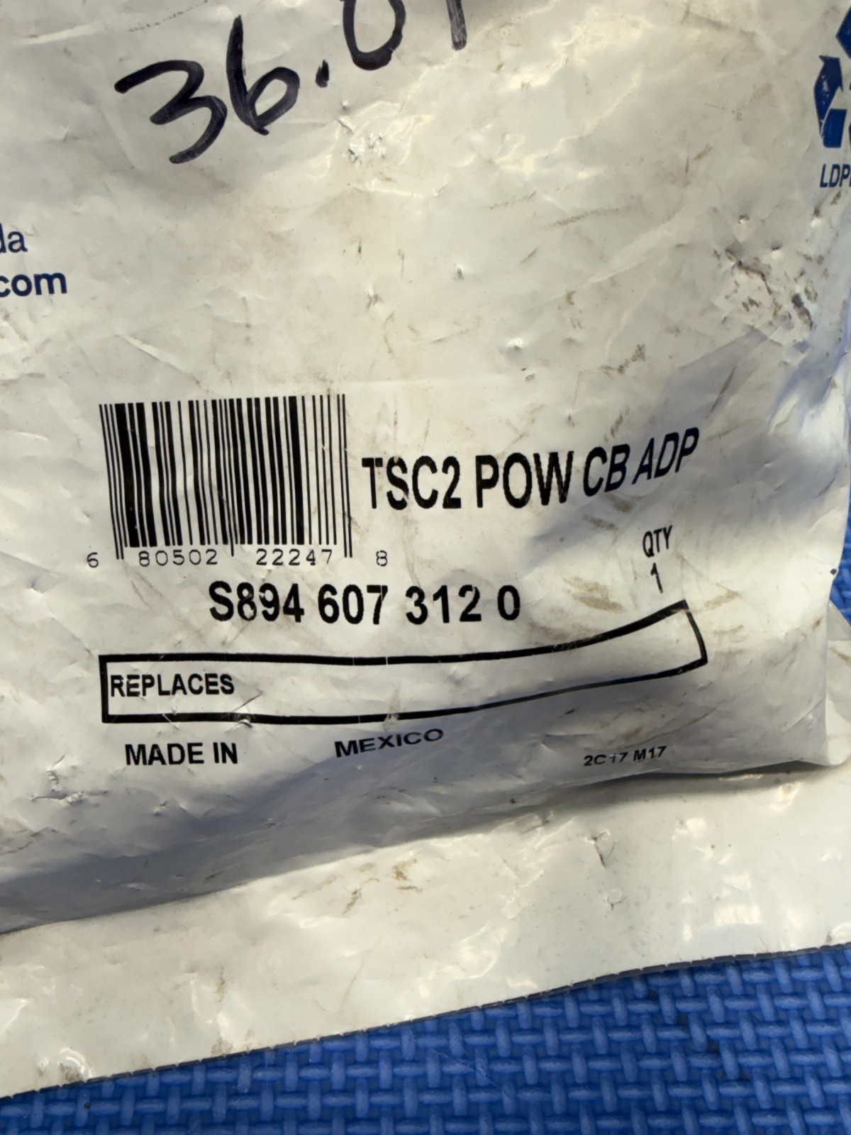 Genuine OEM Meritor S894 607 312 0 Wabco TSC2 ABS ECU Adapter Power Cable