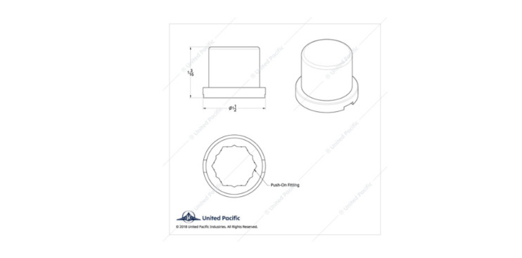 15/16″ x 1-3/16″ Chrome Plastic Flat Top Nut Covers – Push-On (10-Pack)