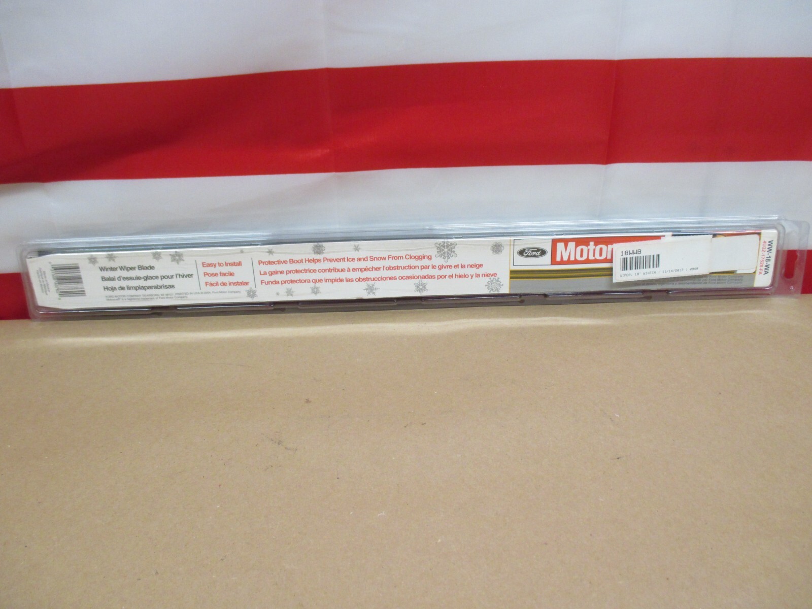 WW-18-WA WIPER BLADE 18″ 4U2Z-17528-FA FORD MOTORCRAFT 2 BLADES IN THIS LOT NEW