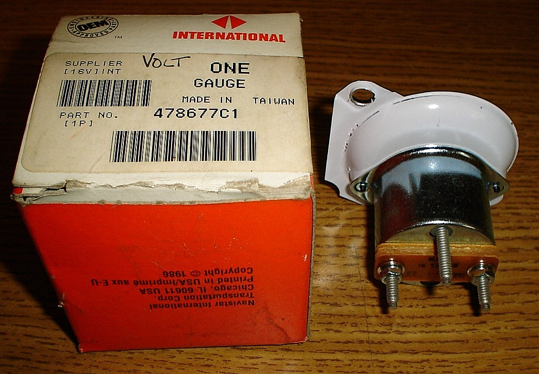 Genuine International Volt Meter Gauge Navistar P/N 478677C1 Voltmeter OEM NOS