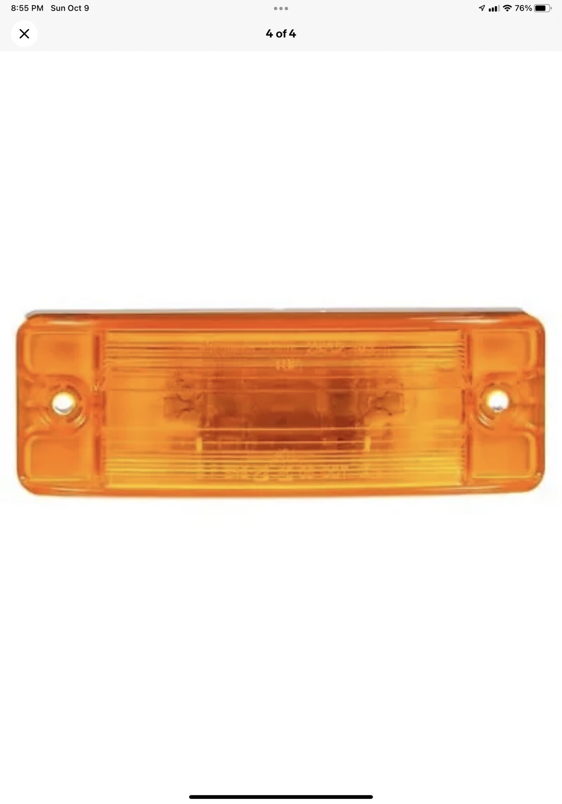 Truck Lite 29202Y 21 Series Marker Clearance Light Incandescent, Male Pin