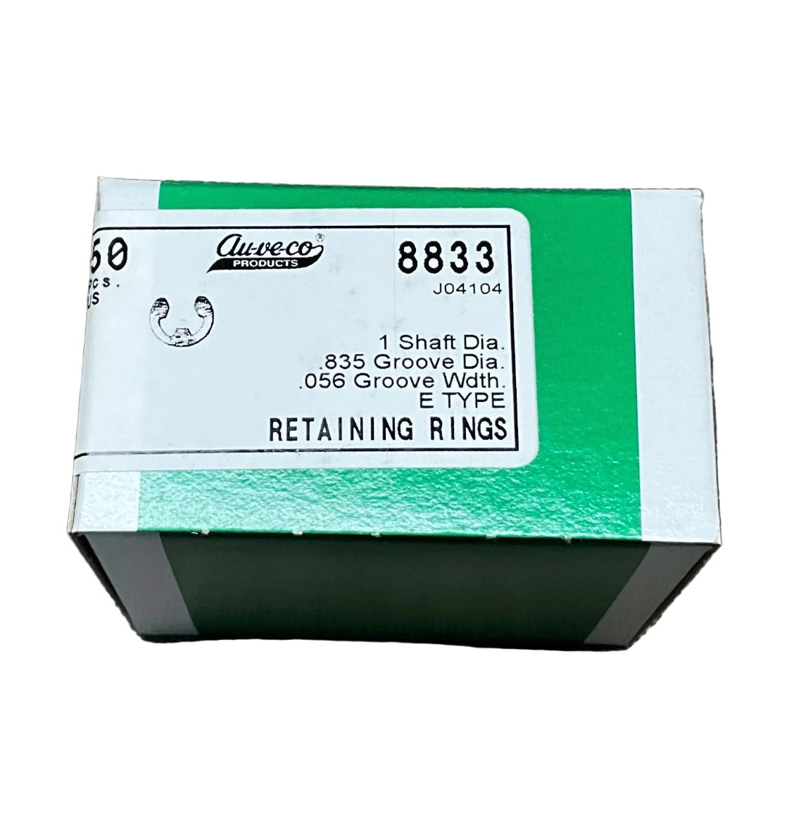 50 Aveco 8833 E-Type Retaining Rings Clips – 1″ Shaft, 0.835″ x 0.056″ Groove