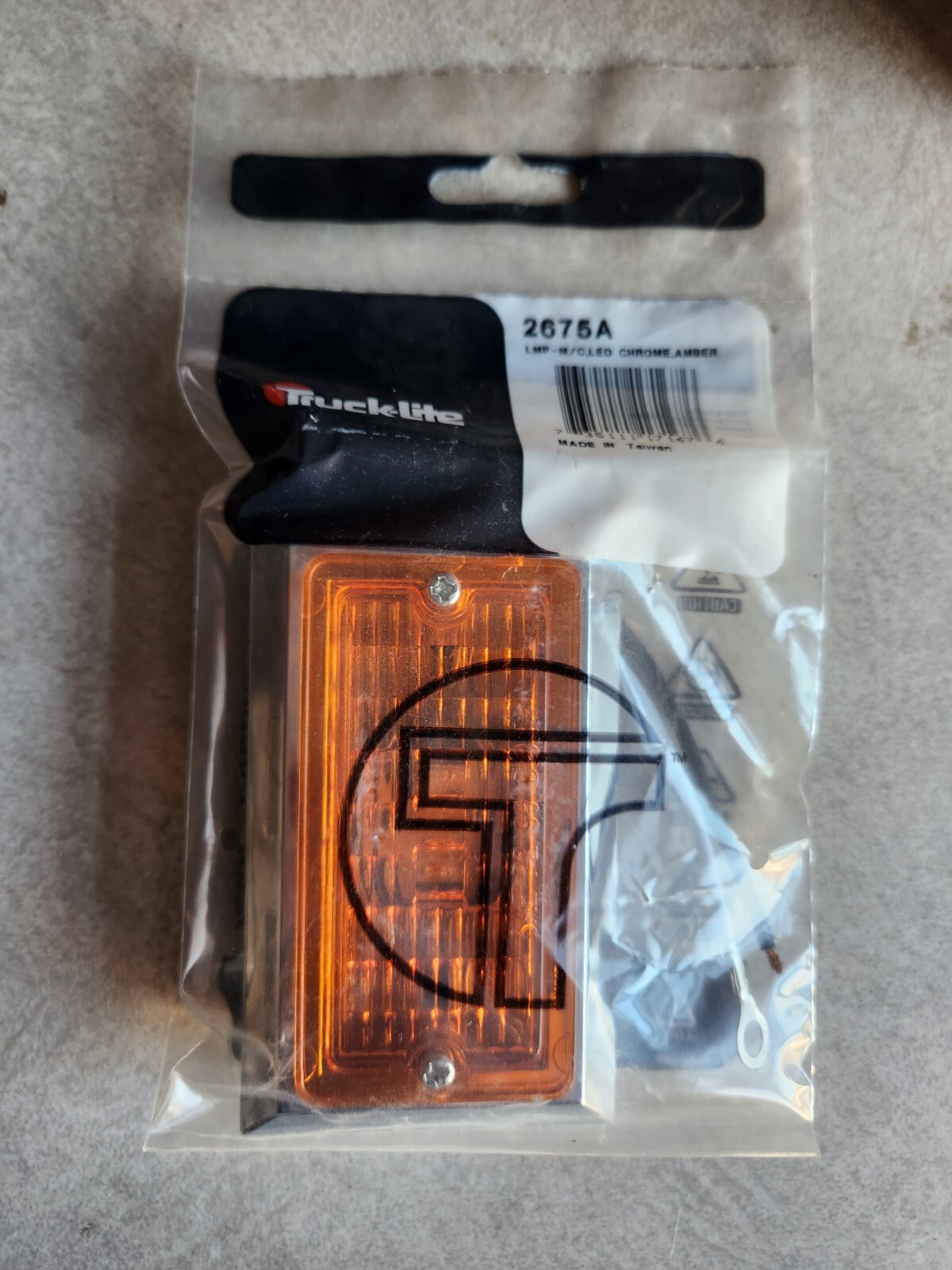 Truck-Lite 2675A Chrome Plated Clearance Marker P2 Amber Hardwired 12V LED