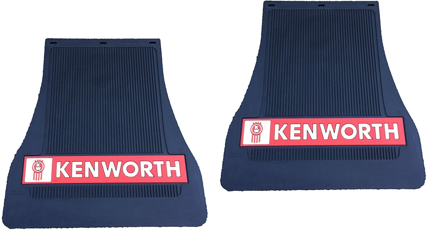 Kenworth OEM Rubber Front Mudflaps w/ Logo for T800 W900 (See Description/Years)