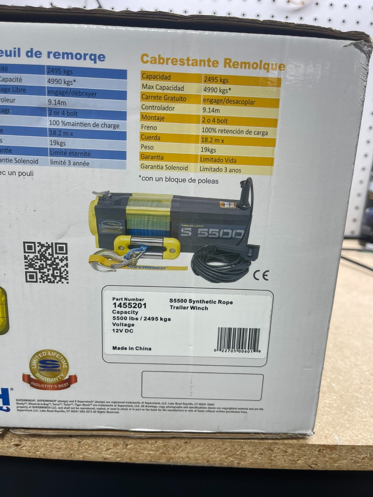 Superwinch S5500SR Winch 5500lbs 12V Synthetic Rope | 1455201