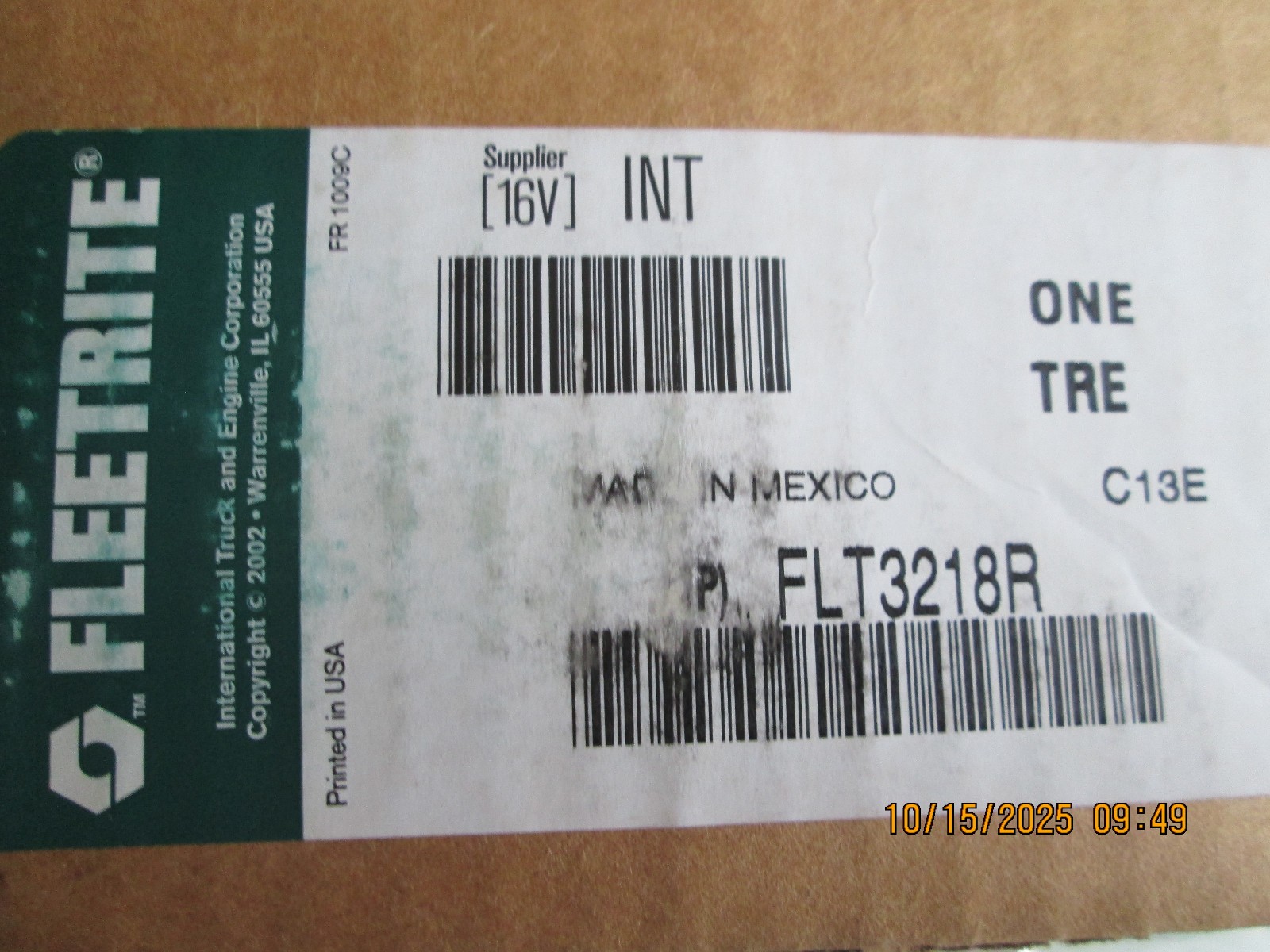 FLEETRITE FLT3218R TIE ROD END INTERNATIONAL